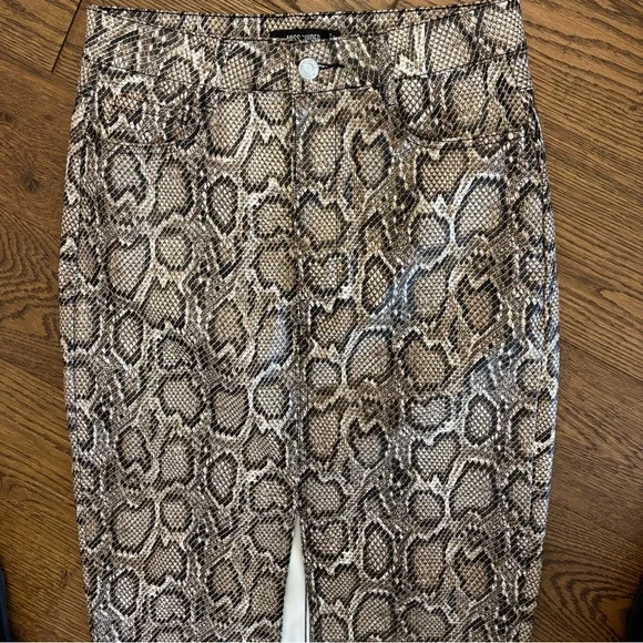 Missguided Midaxi Skirt Split Front Snake Print Skirt - Picture 3 of 11